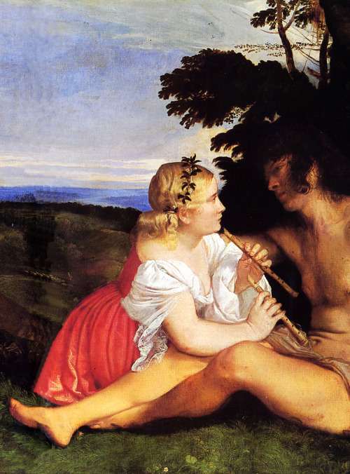 jaded-mandarin: Titian. Detail from The Three Ages of Man, 1512.
