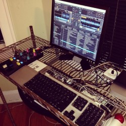 #dj setup at my desk. #macmini #trackpad