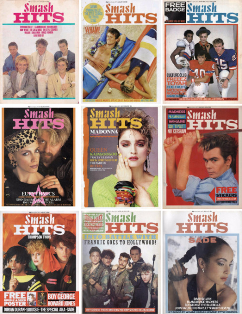 barbarellasgalaxy: Smash Hits magazine covers 1980-1989