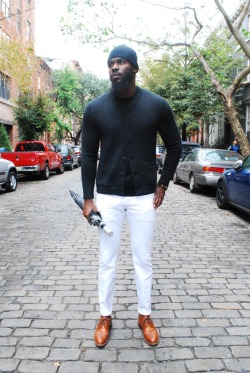 jabaribrown:  October 2014 white jeans and