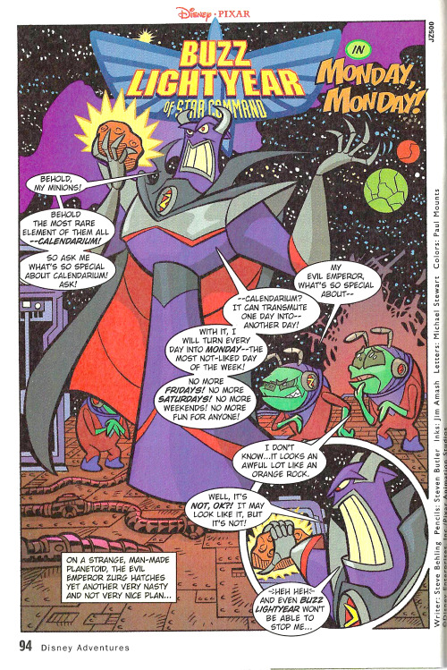 Buzz Lightyear Of Star Command: Monday, MondayDisney Adventures, October 2000