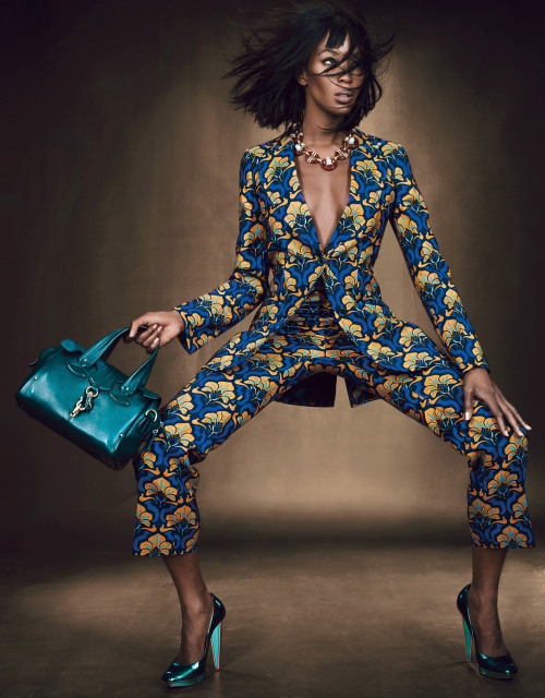 wmagazine:  Naomi Campbell is all legs in prints and pumps.  Photographed by Emma Summerton; styled by Giovanna Battaglia; W magazine July 2012. 