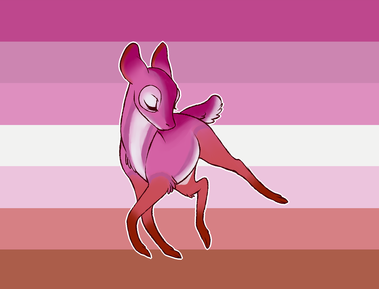 alouette-lulu:  I drew some flag deers for pride month ! Be proud of who you are