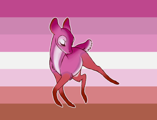 alouette-lulu: I drew some flag deers for pride month !  Be proud of who you are !