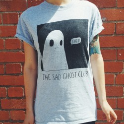 Thesadghostclub:  Thesadghostclub:  The Grey Ghost Tee Is Now On The Shop! Pre-Orders