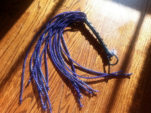 I made my own flogger out of flat craft lace - nothing else! That means it can be cleaned by either 