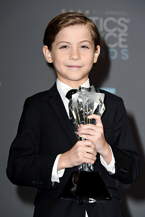awardseason:Jacob Tremblay, winner of the award for Best Young Actor/Actress for ‘Room,’ poses in th