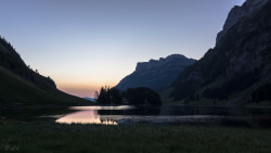 thealienemily:   	Very early morning by Damian Hedinger    	Via Flickr: 	at Seeaplsee, Canton of Appenzell Innerrhoden   