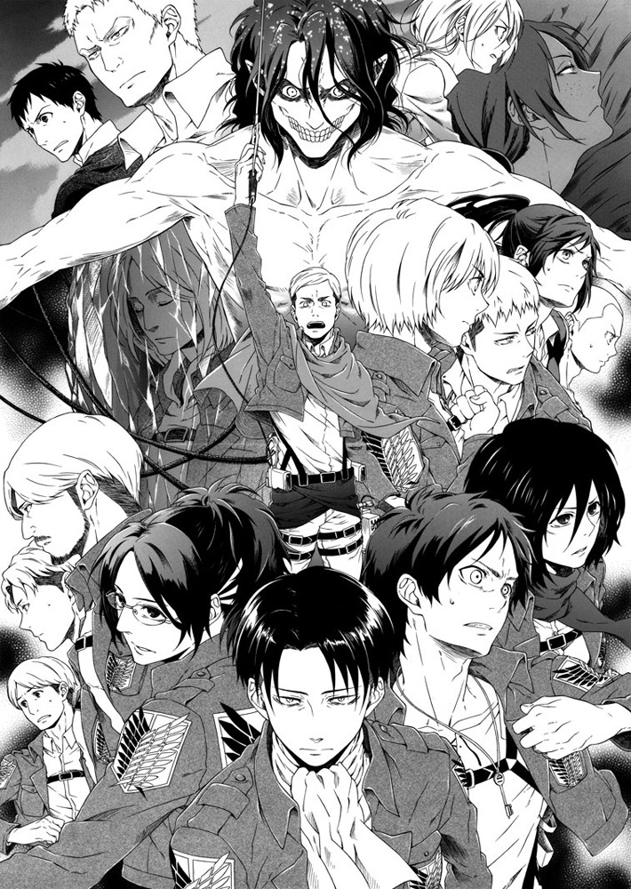 dai-suki-da-yo:  reiner—braun:  進撃集合絵 by ぱんちょ  