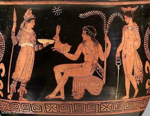 pink-lemonade-rose:Bendis, Apollon, and Hermes.