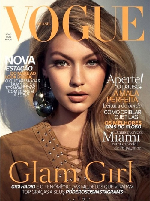 Gigi Hadid by Henrique Gendre for Vogue Brazil, July 2015.