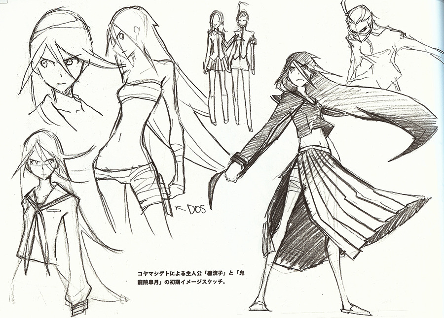 sushiobunny:  h0saki:  Initial designs of Satsuki by Sushio and Shigeto Koyama from