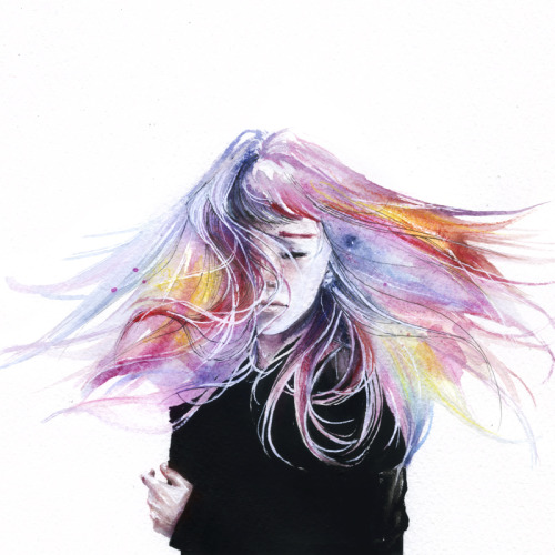 1000drawings:  Little girl by agnes-cecile