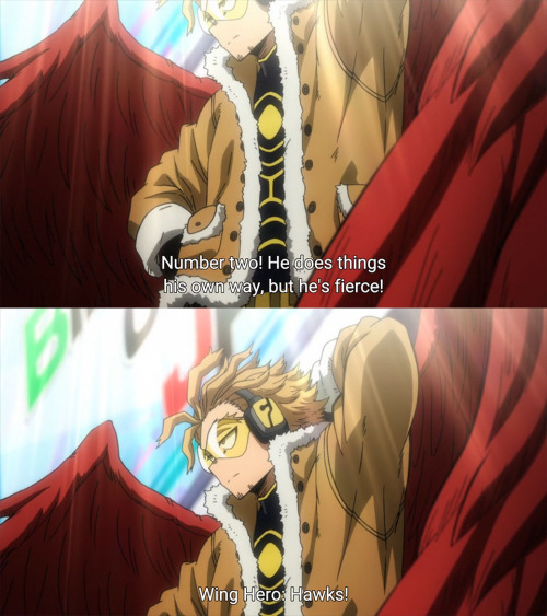 Hawks finally made his appearance in the anime series![via My Hero Academia]