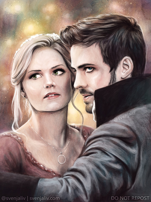 “Breathe, Swan…”Emma and Killian at a royal ball. Yes, I took some liberties, like fixing the