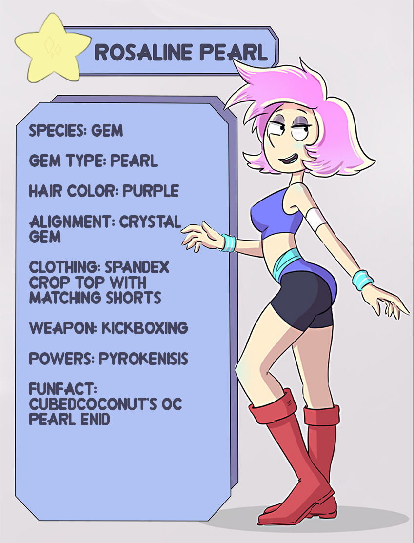 steven-universe-reborn: Rosaline Pearls Info Card brawn by the very talented and