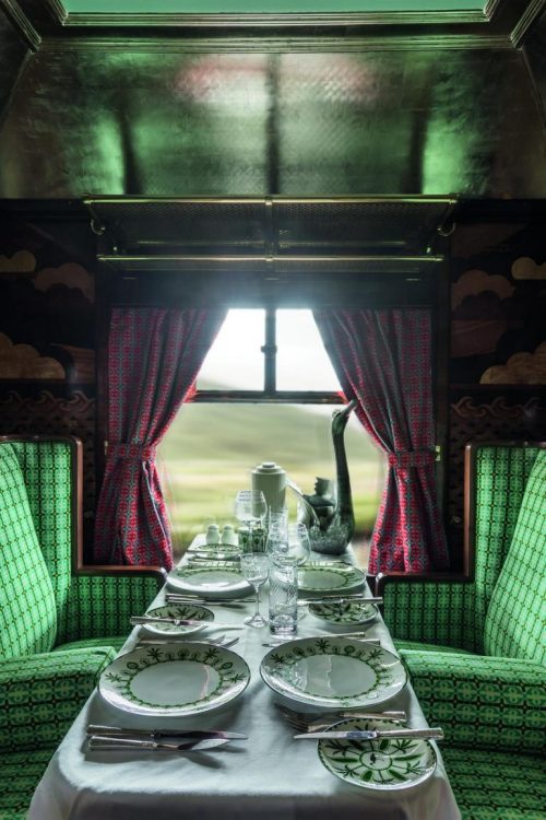 legendary-scholar:  “Cygnus” Carriage by Wes Anderson,The newly restored Cygnus carriage is one of a set of bespoke carriages that makes up the Belmond British Pullman train. Carefully reimagined and meticulously crafted, the carriage is a 1950s original