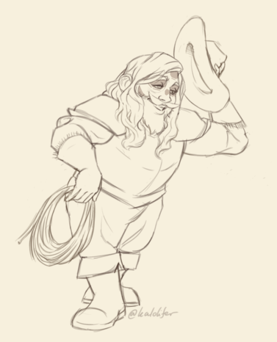 sketch trade with @nossik !!!!Ā svitovyd seems like such a charming cowboy i love him