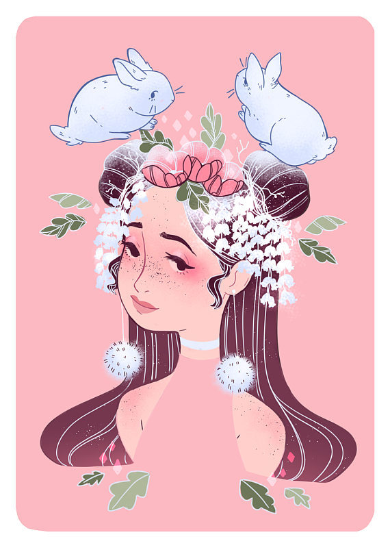 glittertomb:Fairy, Bunny, Deer, Moth by LanaJayArt