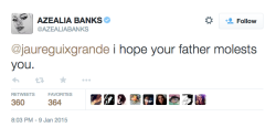 parskis:  Okay, FUCK AZEALIA BANKS, fuck