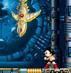 pixelclash:  punching the shark - Astro Boy: Omega Factor (Treasure/Hitmaker - GBA - 2000)