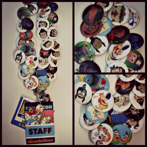 nickanimationstudio:  BUTTONS!!   Covered with all sorts of exclusive art from the different production teams here at the Nick Animation Studio! ONE PER PERSON PLEEEEASE! NO PUSHING!
