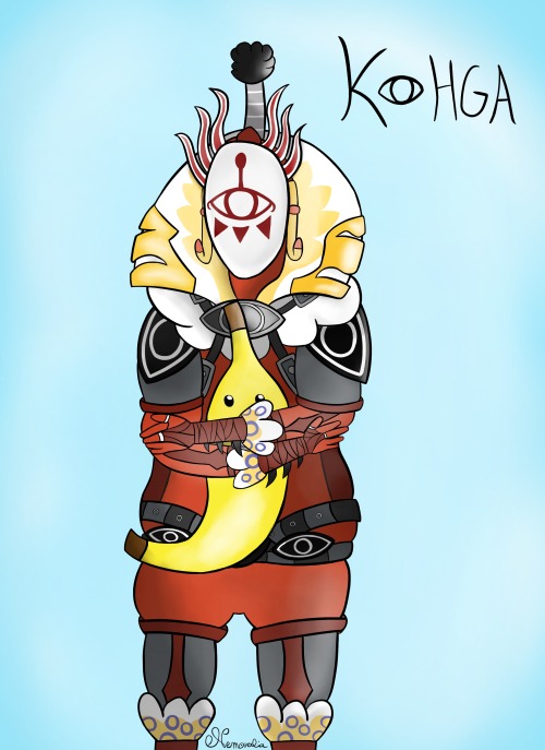 I draw Master Kohga holding a cute banana&hellip; because why not?