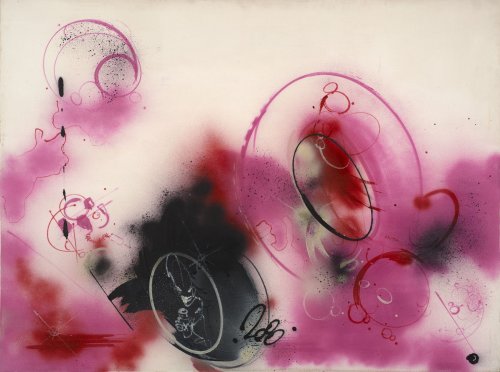 thunderstruck9:Futura 2000 (American, b. 1955), Draw your own conclusions, 1983. Spray paint on canv