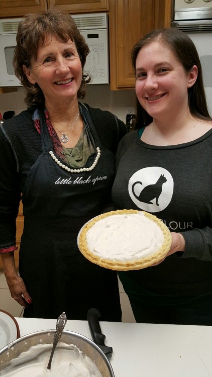 I got to make @culinarycosplay’s butterscotch-cinnamon pie recipe with my mom today! Hope you can en