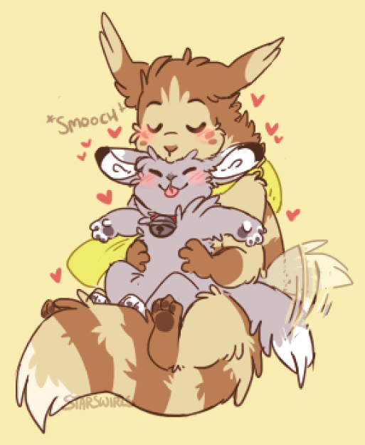 Switched pokesona species with the bae and draw super fluffy smooches >3