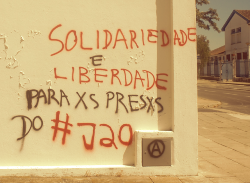 Portugal: Graffiti in Solidarity with #DefendJ20The week of solidarity with J20 defendant’s has pass