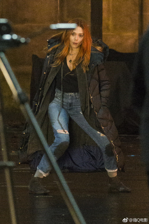 marvelstudiosmovies: Elizabeth Olsen on the set of Avengers: Infinity War 