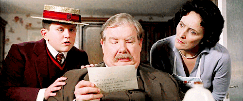 lermanholic:    Dad, look! Harry’s got a letter! 