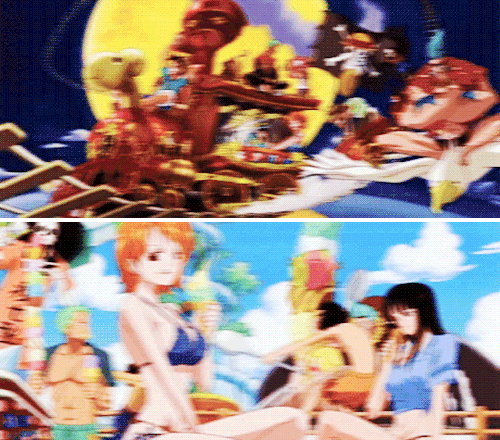 baeyuries:one piece color spreads animated in openings