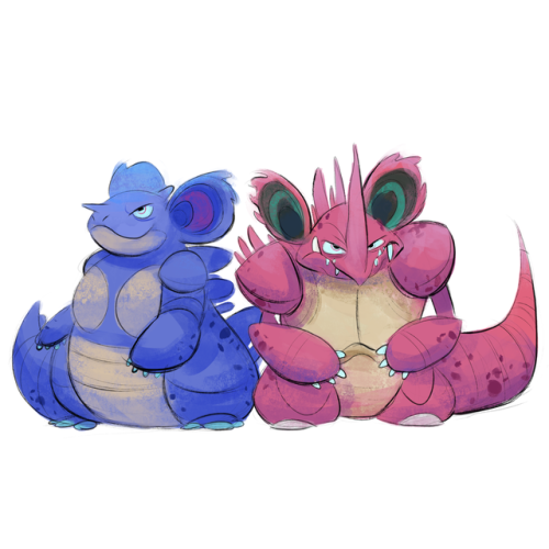 maxrepelsketchbook:Nidoqueen and Nidoking