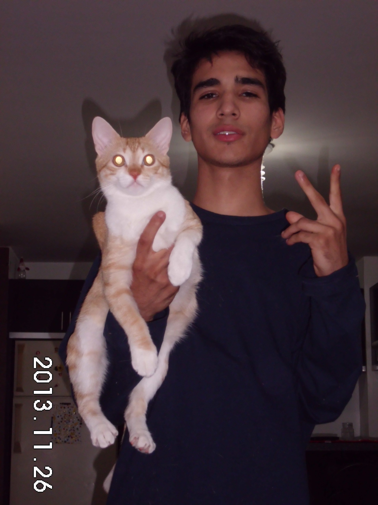 This is my cat, taylor and this a mothefucker cat and get high with me, my bad, sorry