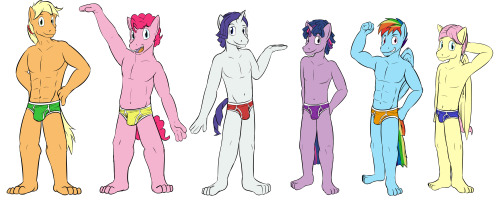 Porn Undies Version of the R63 Anthro Mane 6So photos