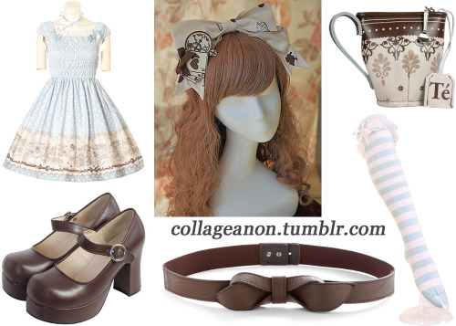 Dress, Shoes, Socks: BodylineHeadbow: InfantaWallet: Salvador BachillerBelt: Modcloth