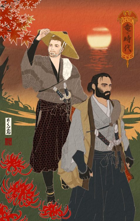 sixth-impact:pixalry:Dragon Age Ukiyo-e Character Fan Art - Created by Dakkun39Follow the artist on 