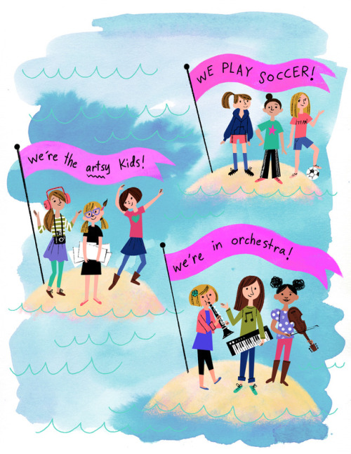 Illustrations from A Smart Girl’s Guide to Drama, an American Girl book!  It’s actu