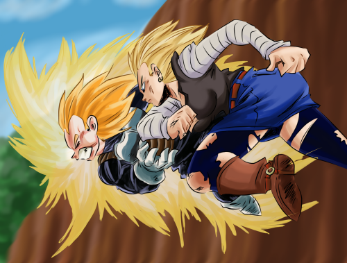 “Android 18 vs Vegeta” from HaruEta.