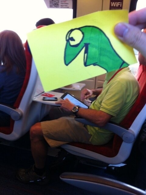 tastefullyoffensive:  How October Jones Passes Time on the Train Related: Subway