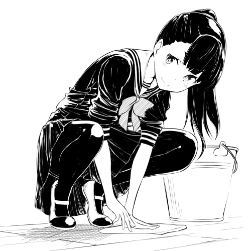 hiwataririn:お掃除女子高生