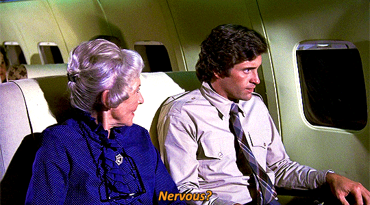 movie-gifs:   Airplane! (1980), dir. Jim Abrahams, David Zucker &amp; Jerry Zucker