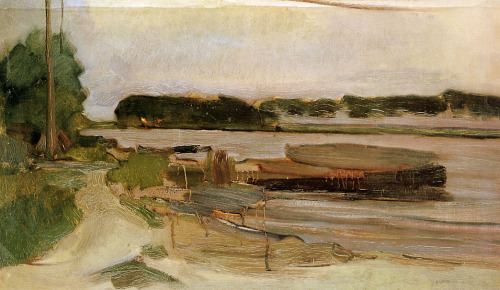 artist-mondrian:  At the Amstel Sun, 1907,