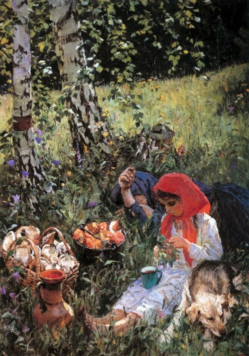 Late Summer  -    Arkady Plastov ,  1954.Russian, 1893-1972Oil on canvas