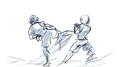 mixed martial arts sparring scribbles