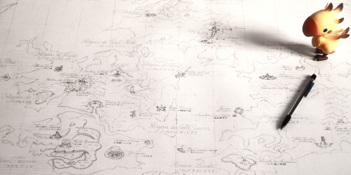 guillaumeguerillot: Final Fantasy VII Explorer Map French / japanese handcraft map of Gaïa from