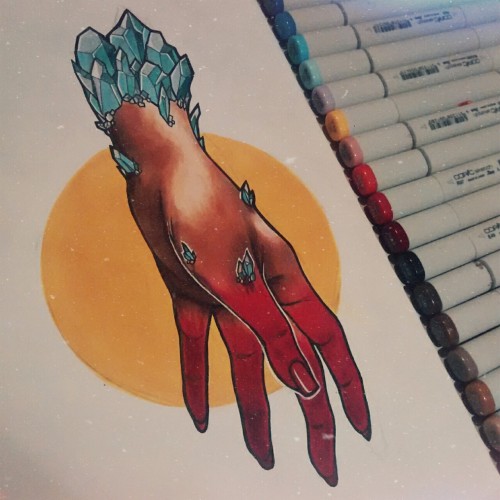 apostatte:More hands. There’s something so satisfying about successfully drawing a hand without it looking like a discarded glove. And I love block red fingers.