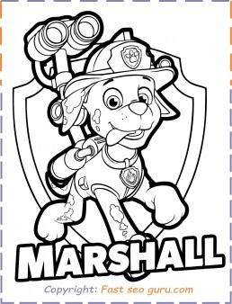 Printable Coloring Page Free Printable Paw Patrol Marshall Coloring Pages